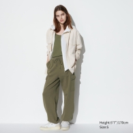 Женские спортивные штаны UNIQLO в стиле карго 1159811274 (Зеленый, S)