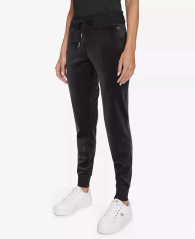 Женские велюровые спортивные штаны Calvin Klein джоггеры 1159837476 (Черный S)