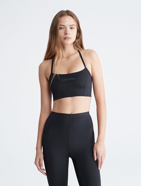 Спортивное бра Calvin Klein топ с логотипом 1159797632 (Черный, L)