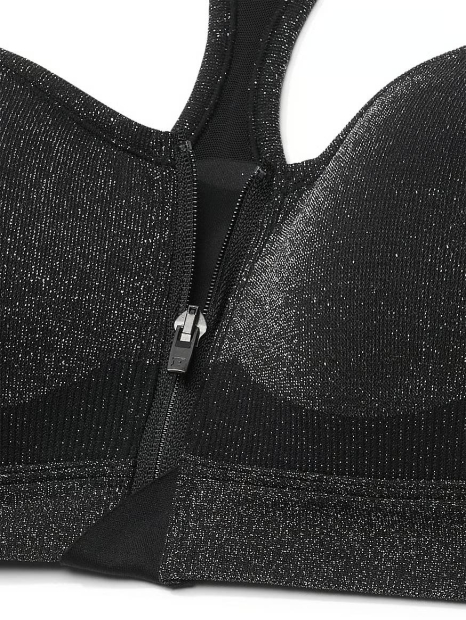 Спортивний топ Victoria's Secret Pink зі блискавкою 1159834438 (Чорний L)