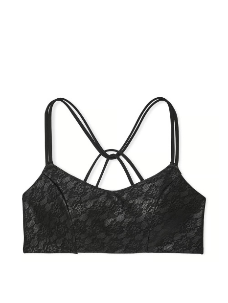 Спортивный бюстгальтер VSX Victoria's Secret из экокожи 1159836819 (Черный S)