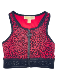 Женское спортивное бра Michael Kors топ на молнии спереди 1159775849 (Красный, XS)