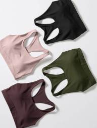 Спортивный топ-бра AIRism Uniqlo 1159831426 (Розовый S)