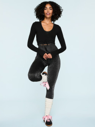 Блискучий спортивний топ Victoria's Secret Pink 1159834454 (Чорний M)