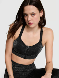Спортивный топ Victoria's Secret Pink с молнией 1159834438 (Черный L)