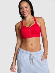 Спортивный топ Victoria's Secret Pink с молнией 1159837536 (Красный L)