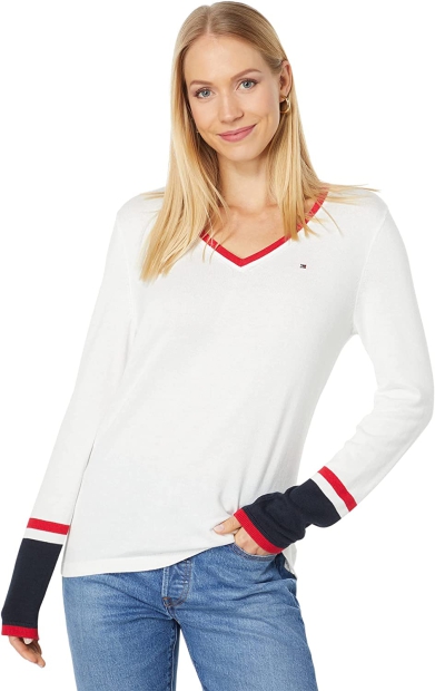 Женский свитер Tommy Hilfiger кофта 1159777802 (Белый, XL)