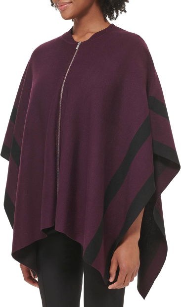 Женское пончо Calvin Klein на молнии 1159780128 (Фиолетовый, One size)