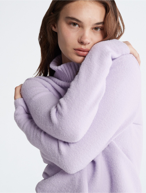 Жіночий плюшевий светр Calvin Klein з коміром оригінал