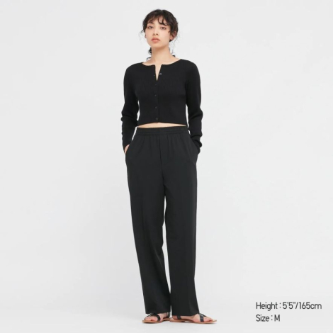 Женский укороченный кардиган UNIQLO кофта 1159787587 (Черный, M)