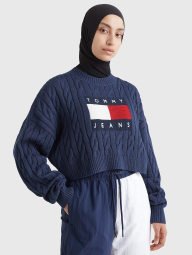 Женский вязаный свитер Tommy Hilfiger кофта 1159776873 (Синий, XL)