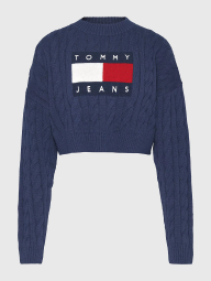 Женский вязаный свитер Tommy Hilfiger кофта 1159776873 (Синий, XL)