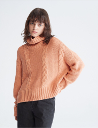 Вязаный женский свитер Calvin Klein 1159779722 (Оранжевый, XL)
