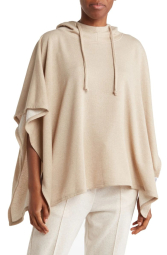 Женское пончо Calvin Klein с капюшоном 1159780383 (Бежевый, One size)