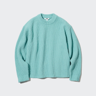 Вязаный свитер UNIQLO кофта 1159783022 (Бирюзовый, L)