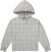 Женский теплый вязаный свитер Tommy Hilfiger с капюшоном 1159784276 (Серый, XL)