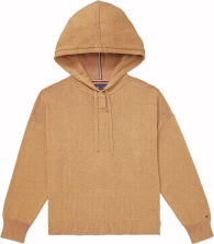 Женский теплый вязаный свитер Tommy Hilfiger с капюшоном 1159785078 (Коричневый, XL)