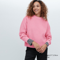 Вязаный свитер UNIQLO кофта 1159785446 (Розовый, L)