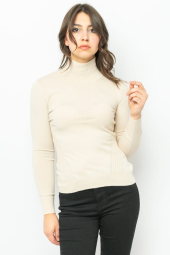 Легкий женский свитер Trussardi с воротником 1159786459 (Бежевый, S)
