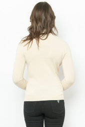 Легкий женский свитер Trussardi с воротником 1159786461 (Бежевый, L)
