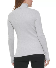 Женский свитер Calvin Klein водолазка в рубчик 1159789402 (Серый, M)