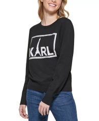 Женский свитер Karl Lagerfeld с подплечниками 1159792421 (Черный, S)