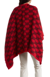 Женское теплое пончо Michael Kors с логотипом 1159793107 (Красный, One size)