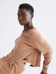 Женская кофта Calvin Klein в рубчик 1159793840 (Коричневый, M)