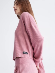 Жіноча кофта Calvin Klein в рубчик 1159793842 (Рожевий, L)