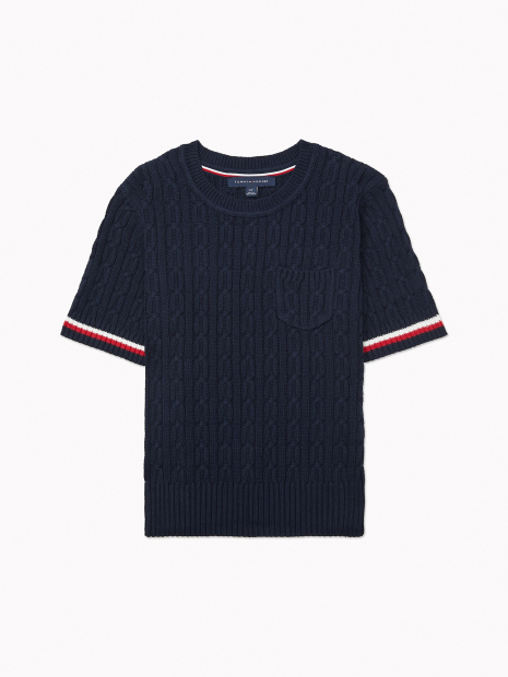 Женский свитер Tommy Hilfiger с коротким рукавом 1159768309 (Темно-синий, XXL)