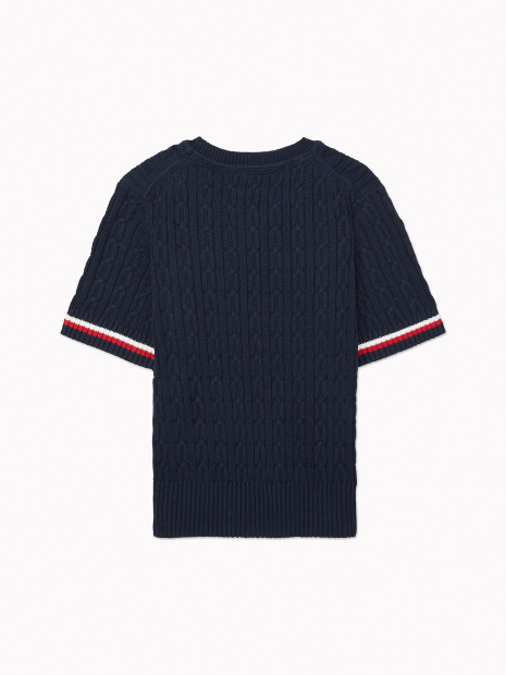 Женский свитер Tommy Hilfiger с коротким рукавом 1159768309 (Темно-синий, XXL)