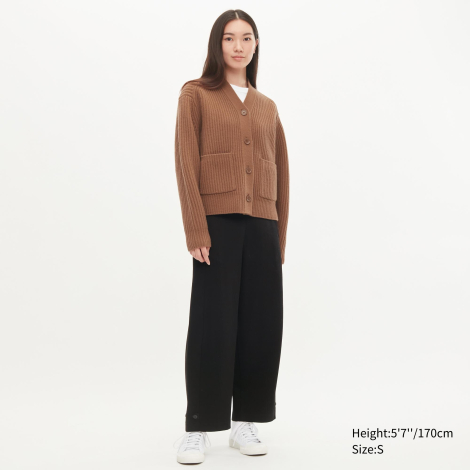 Женская кофта UNIQLO кардиган 1159775132 (Коричневый, M)