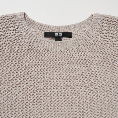 Вязаный свитер UNIQLO из 3D-сетки 1159796929 (Серый, XS)