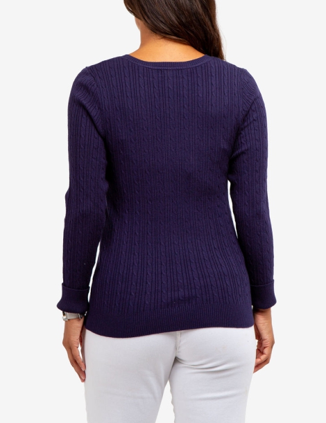 Жіночий м'який светр U.S. Polo Assn. 1159804472 (Білий/синій, S)
