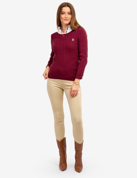Жіночий м'який светр U.S. Polo Assn. 1159804477 (червоний, S)
