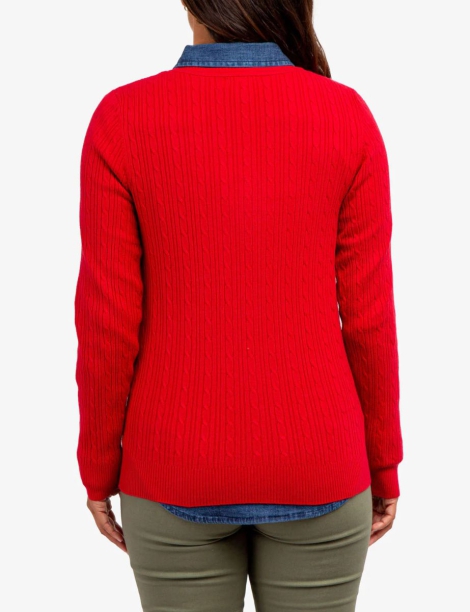 Женский мягкий свитер U.S. Polo Assn 1159805162 (Красный, M)