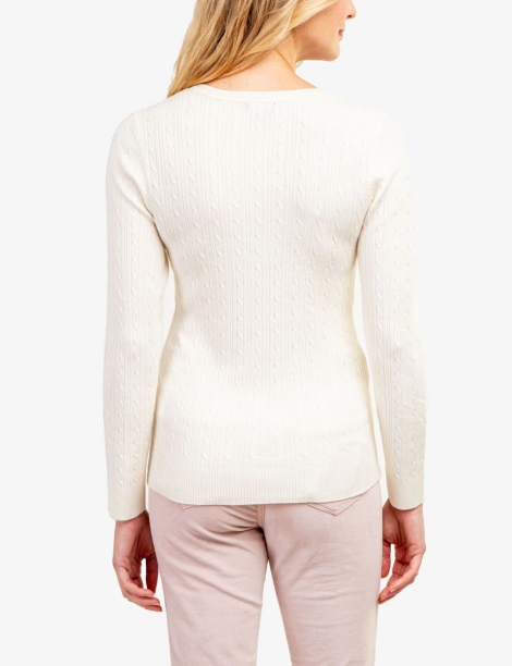 Женский мягкий свитер U.S. Polo Assn 1159805165 (Молочный, L)