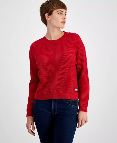 Женский свитер Tommy Hilfiger кофта 1159806947 (Красный, XL)