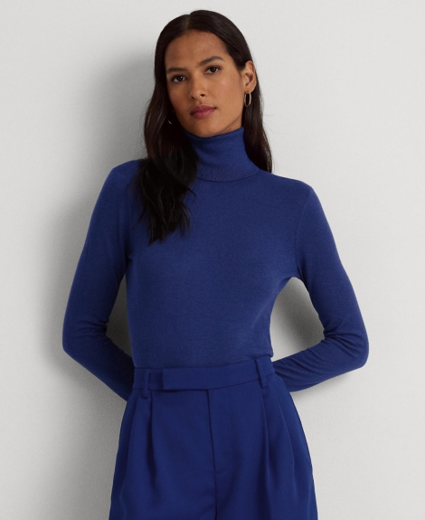 Женский полушерстяной свитер Ralph Lauren 1159807480 (Синий, XL)