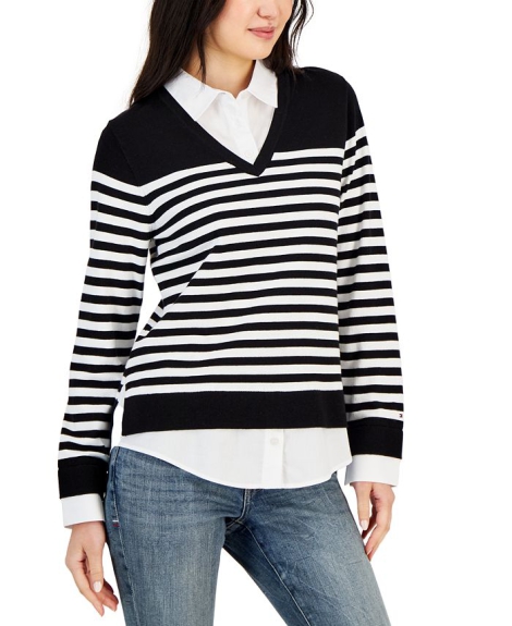 Жіночий светр Tommy Hilfiger з коміром 1159807870 (Чорний, L)