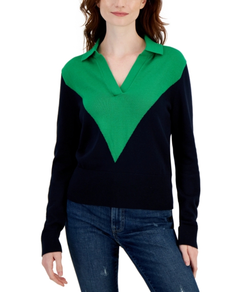 Жіночий светр Tommy Hilfiger 1159809775 (Зелений/Синій, XL)