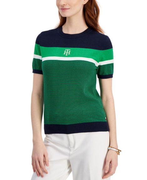 Жіночий светр Tommy Hilfiger з коротким рукавом 1159809968 (Зелений, L)