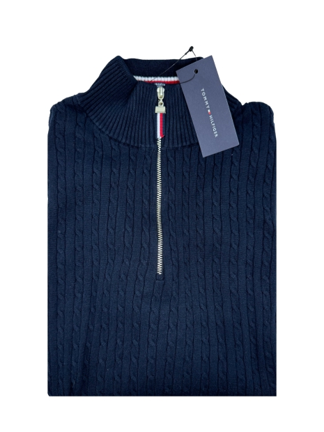 Женский вязаный свитер с воротником Tommy Hilfiger 1159811546 (Синий, L)