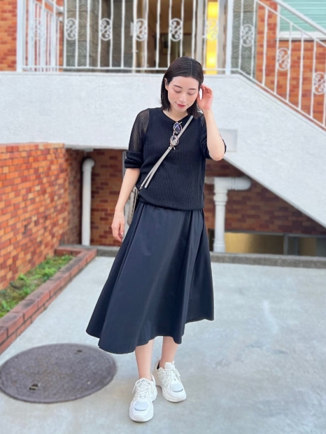 В'язаний светр сітчастий UNIQLO 1159820594 (Чорний XL)