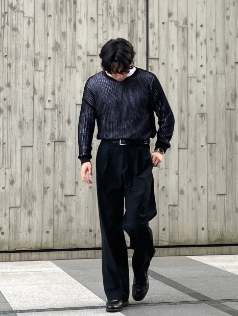 В'язаний светр сітчастий UNIQLO 1159820594 (Чорний XL)