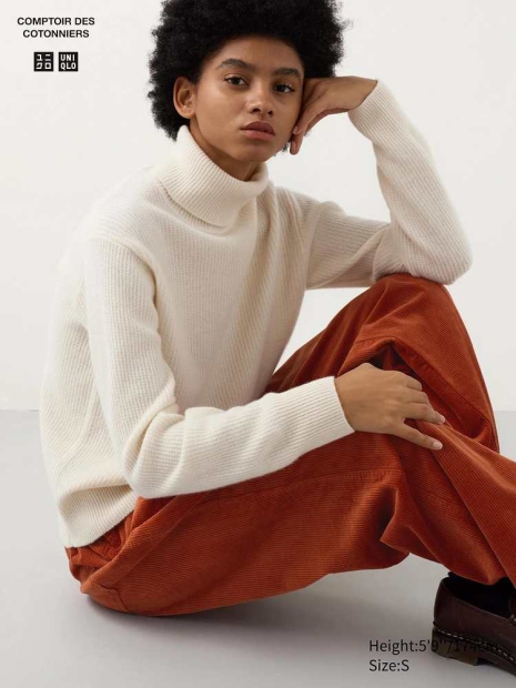 В'язаний светр UNIQLO із вовни 1159826891 (Молочний XXL)