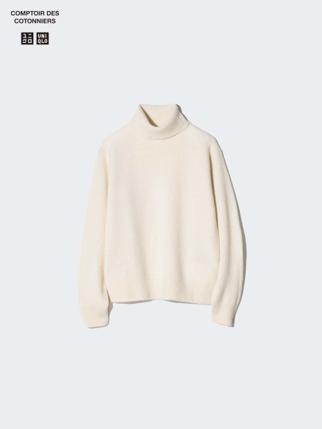 В'язаний светр UNIQLO із вовни 1159826891 (Молочний XXL)