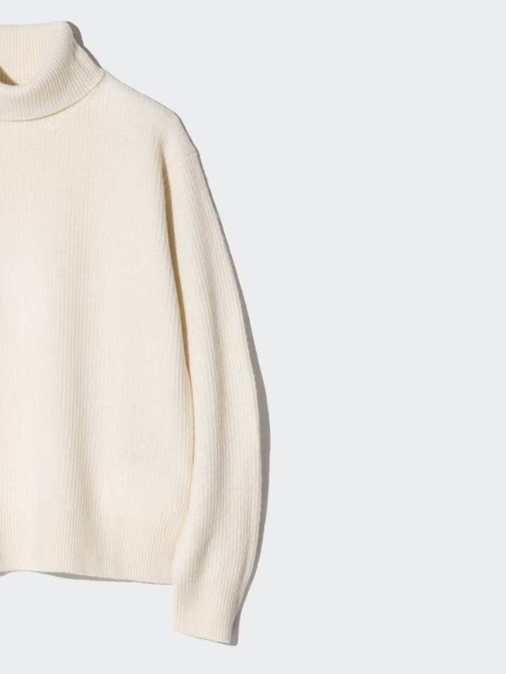 В'язаний светр UNIQLO із вовни 1159826891 (Молочний XXL)