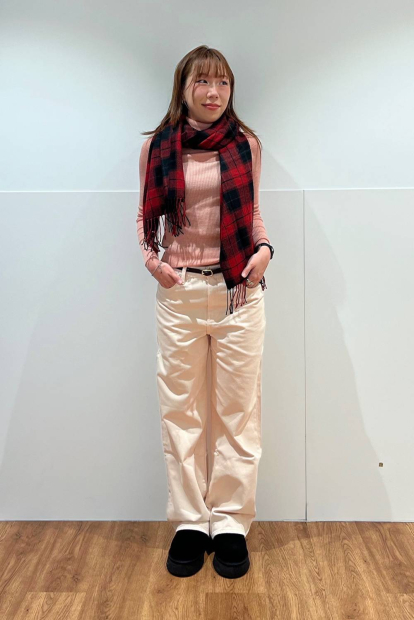 Свитер из мериносовой шерсти UNIQLO водолазка в рубчик 1159832739 (Розовый XXL)