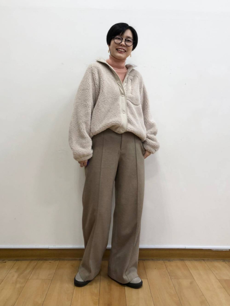Свитер из мериносовой шерсти UNIQLO водолазка в рубчик 1159832739 (Розовый XXL)